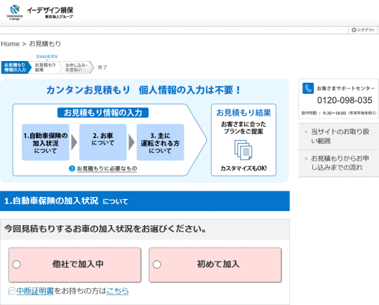 車種や使用目的など